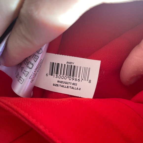 Bcbgmaxazria Tomato Red/orange Andy Pant Size 8 - Picture 6 of 6